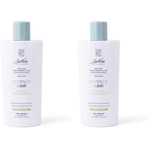 BioNike Defence Hair, Shampoo Seboregolatore per Capelli Grassi ad Azione Purificante, con Estratti di Ortica, Serenoa Serrulata e Peptide Undecilenico per Capelli più Voluminosi e Leggeri, 200 ml