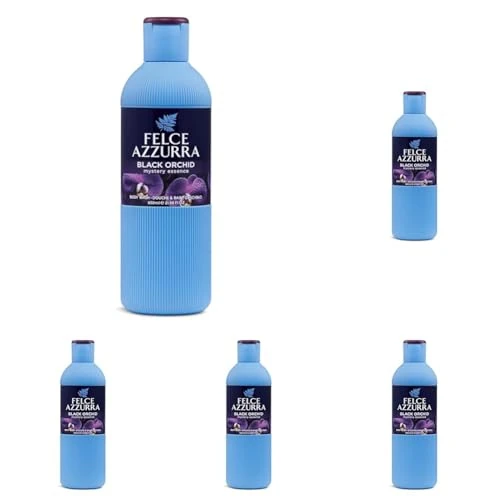 Felce Azzurra - Bagnoschiuma Profumato Orchidea Nera, Bagno Schiuma Detergente Delicato Idratante per Pelle Morbida, Note Speziate Liquirizia e Vaniglia, Bagnodoccia Dermatologicamente Testato, 650 ml