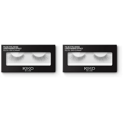 KIKO Milano False Eyelashes 02 Lenghtening Effect | Ciglia Finte A Nastro (Confezione da 2)