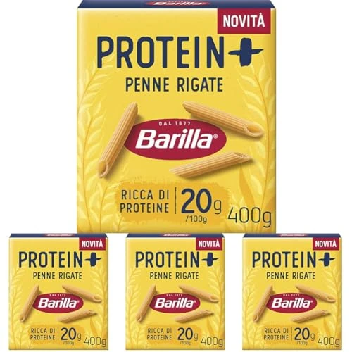 Offerta a tempo: Barilla Pasta Penne Protein+, Pasta Proteica di Semola di Grano Duro con Proteine di Piselli, 400 g (Confezione da 4) - 40% da 8.76 € a 5.24 €
