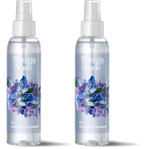 Bottega Verde - Iris, Deodorante Spray, 125 ml, Rinfrescante, con Fragranza di Iris Fiorentino, Lascia Traspirare la Pelle, Dermatologicamente Testato, per Tutti i Tipi di Pelle (Confezione da 2)
