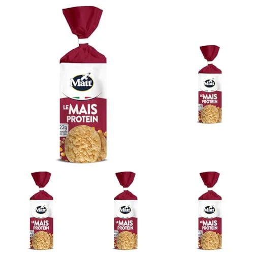 Matt, Le Mais Protein Bio, Gallette di Mais con Farina di Lenticchie, Alto Contenuto di Proteine, Senza Glutine e Senza Lievito, Fonte di Fibre, Snack Croccante e Gustoso, Confezione 100 gr