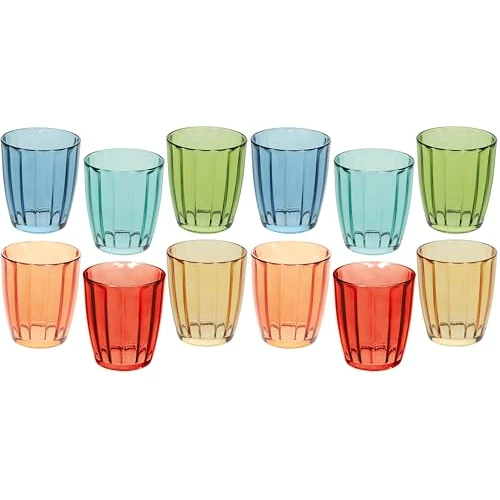 Tognana Siviglia, confezione 6 bicchieri cc 310, vetro, multicolor (Confezione da 2)