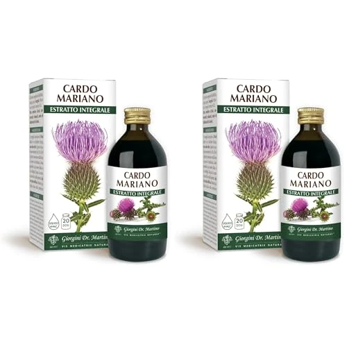 Dr Giorgini CARDO MARIANO Estratto Integrale Liquido Analcoolico - 200 ml (integratore di cardo mariano che favorisce la funzione apatica) (Confezione da 2)