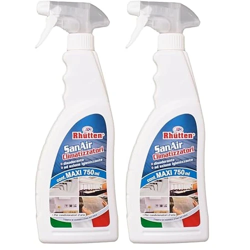 Offerta a tempo: San Air Detergente Igienizzante Climatizzatori, Filtri, Componenti, Unità Esterna, Elimina Cattivi Odori, 750ml spray no gas (Confezione da 2) - 43% da 13.60 € a 7.80 €