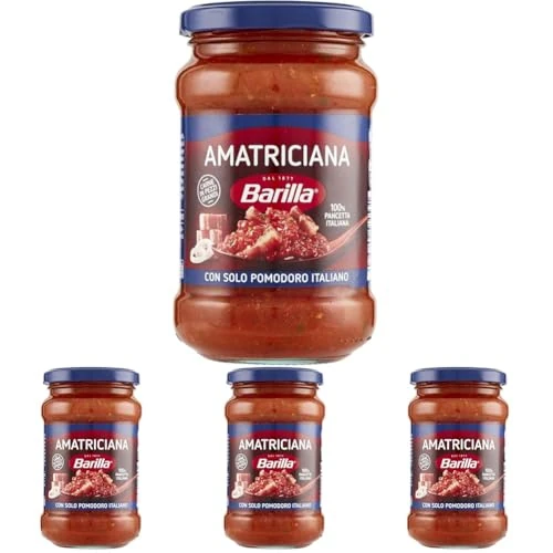 Barilla Sugo all'Amatriciana, Salsa Pronta al Pomodoro con Pancetta, Cipolla e Peperoncino, Sugo Pronto, Confezione da 1200g