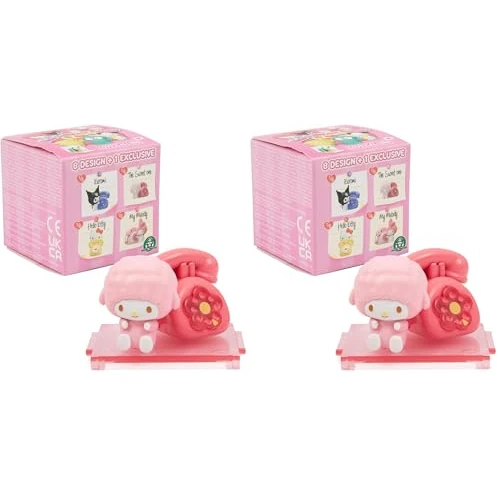 Hello Kitty - Blind Box Serie Telefono, Kuromi e i Loro Amici, 1 Figura Pop a Sorpresa su 9, Unboxing ed Arrivo Casuale, Mini Box Trasparente 5x5cm, Collezionabile (Confezione da 2)