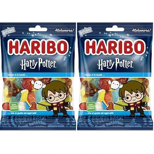 Haribo Harry Potter, Caramelle Gommose Edizione Limitata, Gusto Frutta, Ideale Come Regalo - 160gr (Confezione da 2)