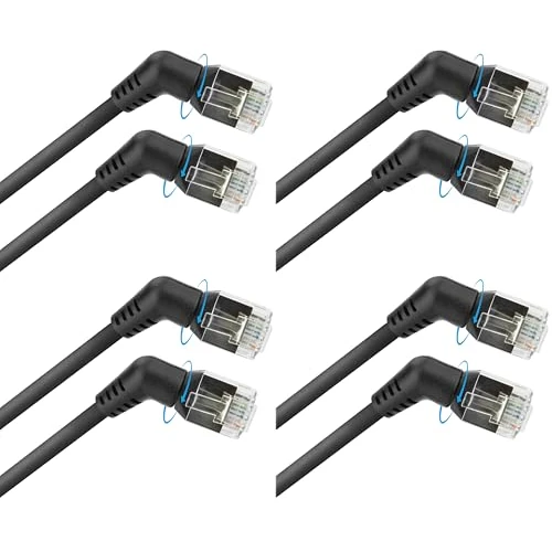 Offerta a tempo: ACT Cavo CAT6A U/FTP, cavo di rete attorcigliato a 360°, cavo LAN sottile angolato, 1 m DD1901 (Confezione da 4) - 38% da 41.00 € a 25.36 €
