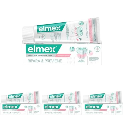 Elmex - Dentifricio Sensitive Professional Ripara e Previene 75ml (Consegna in 48 Ore), Dentifricio Professionale per Denti Sensibili, Protezione delle Gengive, Sollievo dal Dolore dei Denti