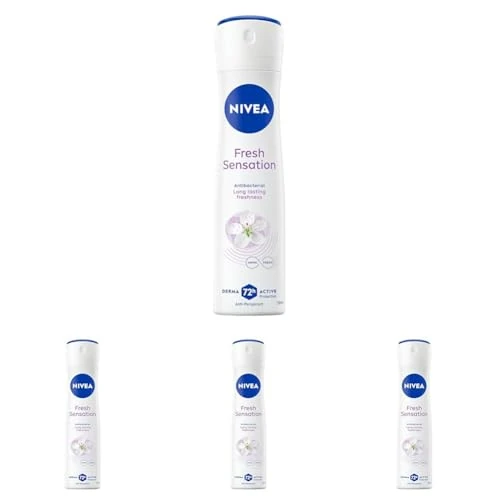 Offerta a tempo: NIVEA Deodorante Spray Fresh Sensation 150 ml, Deodorante donna per una protezione fino a 72h, spray antitraspirante e antibatterico con formula INFINIFRESH per una freschezza duratura - 37% da 14.36 € a 8.99 €