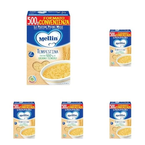 Mellin Tempestina 500 g, 100% Naturale (Confezione da 5)