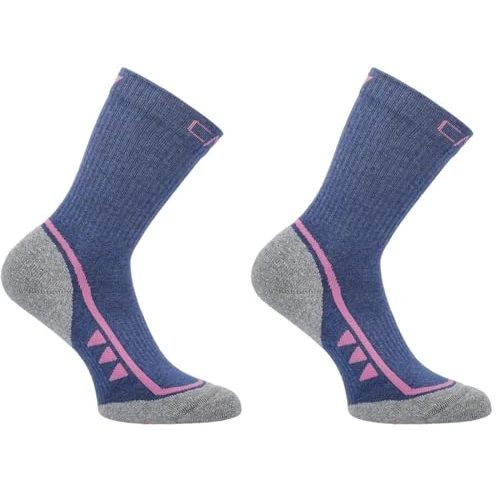 Offerta a tempo: CMP - Trekking Sock Mid Supersoft 50 Wmn, Blue-Fuxia, 39/42 (Confezione da 2) - 50% da 15.98 € a 7.99 €