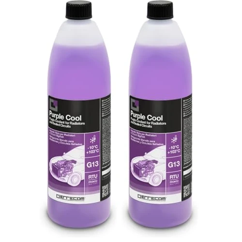Offerta a tempo: ERRECOM Purple Cool, Liquido Radiatore Viola -10°C/+103°C, antigelo G13 con Pacchetto additivi Glicerina, Pronto all’Uso, 1 Litro (Confezione da 2) - 0.00% da 13.80 € a 13.80 €