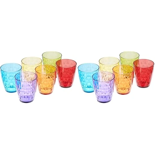 Tognana Gemma, Set 6 Bicchieri cc 320, Vetro, Multicolore (Confezione da 2)