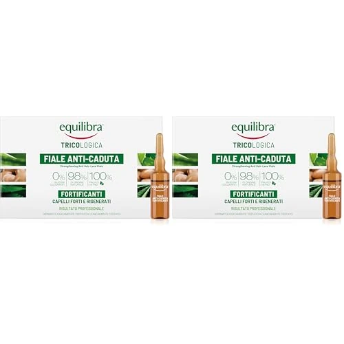 Offerta a tempo: equilibra Capelli, Fiale Anti-Caduta Fortificanti, per Aiutare a Prevenire e Rallentare la Caduta dei Capelli e per Fortificare la Capigliatura, a Base di Aloe Vera e Olio di Argan, 10 Fiale da 8 ml - 5% da 20.58 € a 19.58 €
