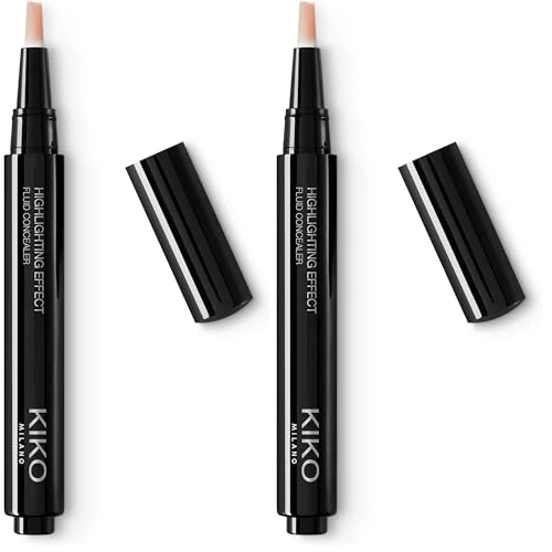 KIKO Milano Highlighting Effect Fluid Concealer 04 | Correttore Fluido Illuminante (Confezione da 2)