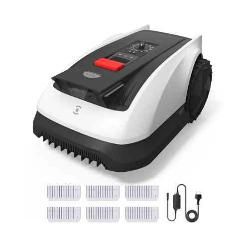 Offerta a tempo: ECOVACS GOAT O800 RTK Care Kit Robot Tagliaerba Senza Filo Perimetrale 800m², RTK+Vision Potenziata da LiDAR Rasaerba Robot, Mappatura Automatica, Passa percorso di 0,7 m, Taglio dei bordi - 31% da 799.00 € a 549.00 €