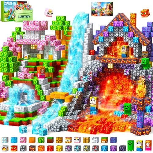 Offre limitée : LUVTOY 216 Pièces Construction Magnetique Enfant - Cube Magnétique - Jeu Aimant Magnetic avec Jeux Aimants Bloc Magnetique- Jouet Éducatif Montessori pour Enfants Longue Durée Vie détachables de 69.99 € à 36.98 € (47% de remise)