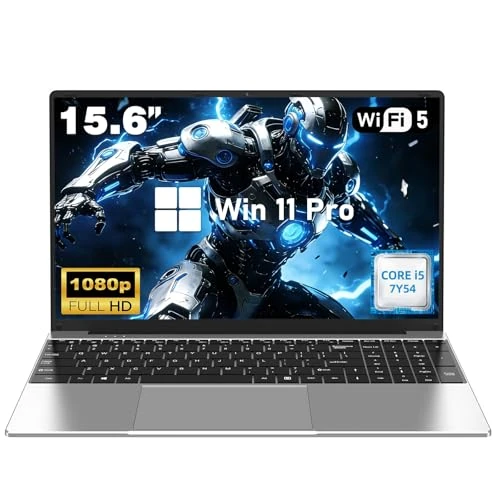 FUNYET Laptop 2025 Laptop 15.6 Zoll 16GB RAM 1TB SSD Notebook Core i5-7Y54 IPS FHD 1920x1080 Laptop 180° Schließung 5000mAh Studenten Edition