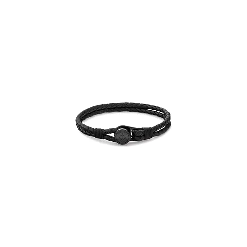 Offerta a tempo: Tommy Hilfiger Jewelry Braccialetto in Pelle da Uomo Colore Nero - 2790693 - 7% da 69.00 € a 64.14 €
