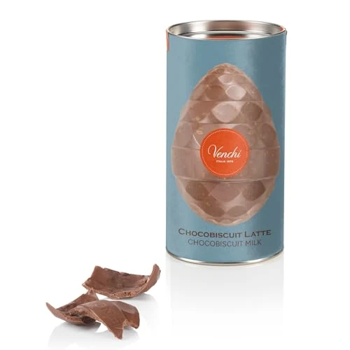 Offre limitée : Venchi - Œuf au Chocolat au Lait et Biscuit, 150 Gr, Notes de Toffee et Caramel avec Éclats de Biscuit, Sans Gluten, avec Surprise, Collection de Pâques Venchi, Idée Cadeau de 25.08 € à 21.12 € (16% de remise)