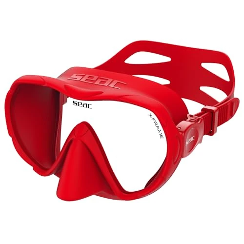 Zeitlich begrenztes Angebot: SEAC X-Frame - Rahmenlose Silikon-Tauchmaske mit einzelner gehärteter Glaslinse | Klare Sicht und Stabilität unter Wasser, geringes Volumen | Zum Tauchen und Schnorcheln - Made in Italy von 49.90 € auf 49.90 € (0.00% Rabatt)