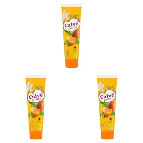 Calvé Maionese Classica, Formato 150 ml, Maionese Calvé Classica con Olio di Semi di Girasole, Ideale per Sandwich e Tartine, Senza Conservanti e Senza Zuccheri, Senza Glutine, Vegetariano