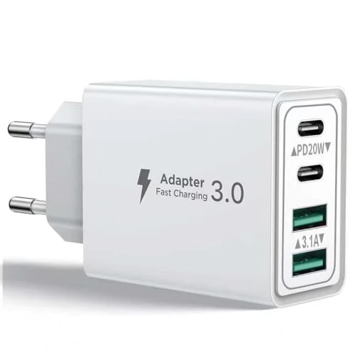 Offerta a tempo: Caricatore USB C, 40W Presa USB Alimentatore USB C PD & QC3.0, Multipla Carica Spina Rapido Caricatore per iPhone 16/15/14/12/11/Pro Max/X/XS/XR/8/7/6S/iPad, Galaxy - 0.00% da 16.99 € a 16.99 €