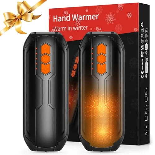 Oferta limitada: VIWAVE 2 Piezas Calentador de Manos Recargable,Calienta Manos de Bolsillo Reutilizables con LED,6000mAh Calentador Electrico USB y 5 Ajustes de Temperatura,Portátil Calientamanos Regalos Mujer Hombre de 16.99 EUR a 14.99 EUR (ahorro 12%)