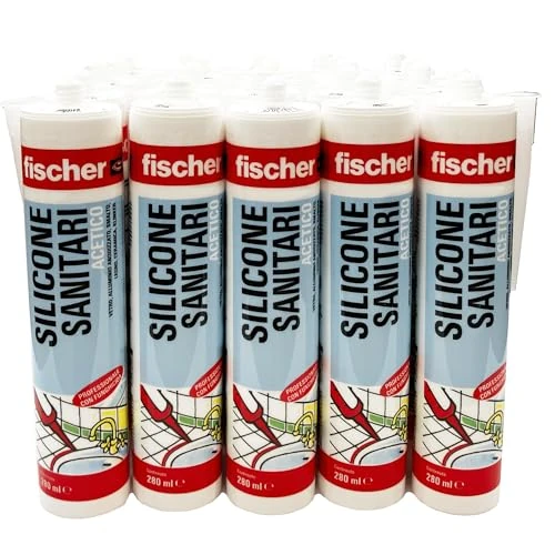 Offerta a tempo: Fischer SAS Trasparente, Silicone Sigillante Antimuffa interno/esterno Acetico per Sanitari e Cucina, Bagno, Doccia, Ceramica, 9362 - 97.78% da 170.00 € a 3.78 €