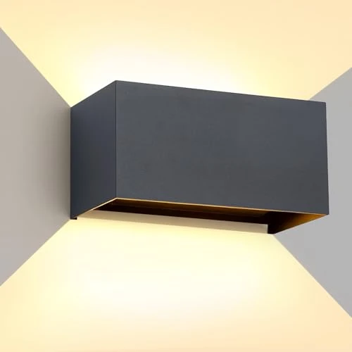 Offerta a tempo: FUPE Applique da Esterno/Interno LED 25W Lampada da Esterno a Parete Antracite IP65 Impermeabile Alluminio Applique Luce da Esterni Parete Angolo di Luce Regolabile, 3000K Bianco Caldo - 0.00% da 46.99 € a 46.99 €