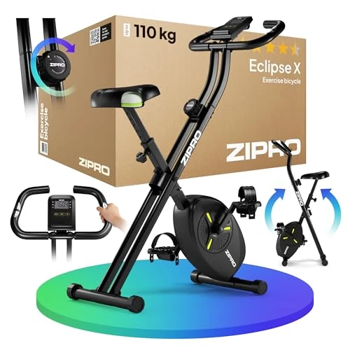 ZIPRO Cyclette da Casa Pieghevoliciclette Esercizi Pieghevole Professionale Bike Camera Palesta Bici Salvaspazio Orizzontale Smart Bicicletta Mini Magnetica Ciclet Home - Eclipse X