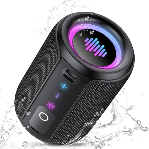 Tiksounds Bluetooth Speaker, Small Music Box, Bluetooth 5.4, 15 W Powerful Bass, with 12 Hours Battery Life, TWS Stereo Surround, IPX7 Waterproof, Outdoor Speaker for Sports/Party/Travel