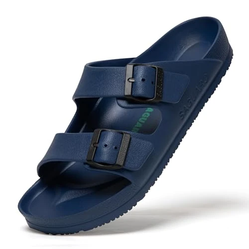 Offerta a tempo: SAGUARO Eva Ciabatte Uomo Donna Pantofole Antiscivolo Clog Blu 46 EU - 15% da 29.99 € a 25.64 €