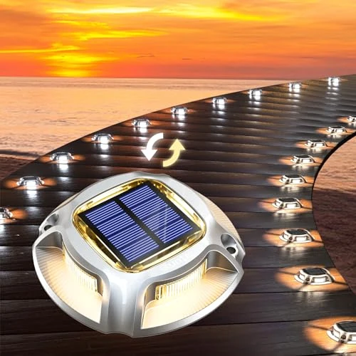 Offre limitée : Quntis 8Pcs Lampe Solaire Extérieur Jardin LED Blanc Chaud/Froid, Balise Solaire Eclairage Etanche IP68, Spot LED Extérieur Solaire pour Chemin Allée Escalier Terrasse Pont, Lumiere Solaire Auto de 79.99 € à 75.99 € (5% de remise)