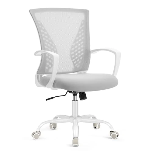 Offerta a tempo: SONGMICS Sedia da Ufficio, Poltrona Girevole, Regolabile in Altezza, Inclinazione Libera, Seduta e Schienale in Rete Respirante, per Ufficio Studio, Portata di 120 kg, Grigio Tortora OBN022GD01 - 20% da 69.99 € a 55.99 €