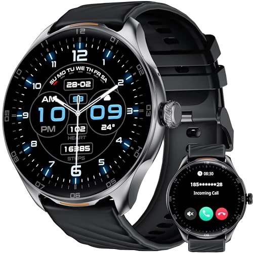 Oferta limitada: OUKITEL Reloj Inteligente Hombre Redondo, 1.39" HD Smartwatch Hombre con Llamadas Bluetooth, 100+ Modos Deportivos Smart Watch, SpO2/Pulsómetro/Monitor de Sueño, Impermeable IP68 para Android iOS de 129.99 EUR a 35.99 EUR (ahorro 72%)