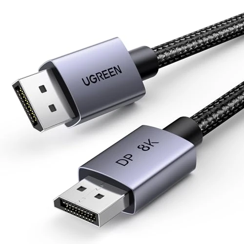 Offerta a tempo: UGREEN Cavo DisplayPort 1.4 8K 60Hz 4K 240Hz, Cavo DP Certificato VESA 1.4 8K in Alluminio Maschio a Maschio HDR GSync Nylon Intrecciato Compatibile con PC, HDTV, Proiettore, Scheda Grafica (5M) - 7% da 19.49 € a 18.19 €