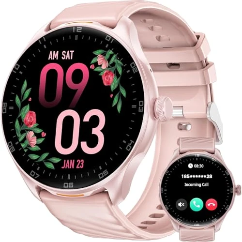 Oferta limitada: OUKITEL Reloj Inteligente Mujer Redondo, 1.39" HD Smartwatch Mujer con Llamadas Bluetooth, 100+ Modos Deportivos Smart Watch, SpO2/Pulsómetro/Monitor de Sueño, Impermeable IP68 para Android iOS de 35.99 EUR a 35.99 EUR (ahorro 0%)