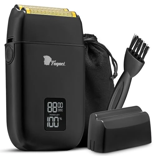 Offerta a tempo: Fagaci Rasoio Elettrico Barba, Rasoio a Lamina Barbiere 8500 RPM - 39% da 49.99 € a 30.39 €