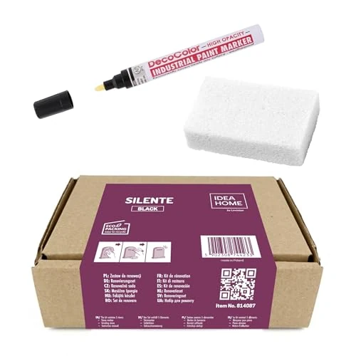 Limited-time offer: IDEA HOME SILENTE Gravestone Letter Restoration Kit – Black Oil Marker & Pumice Stone – Easy Renewal of Faded Inscriptions, Complete Memorial Care Set from 14.00 £ to 14.00 £ (save 0.00%)