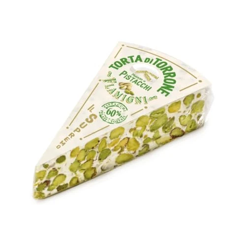 Torrone Flamigni Torta di Torrone Morbido ai Pistacchi 60% Fetta da 150 g