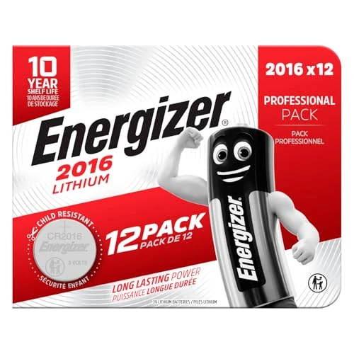 Offerta a tempo: 12 Batterie Energizer a Bottone 2016 Litio Pile CR2016 3V per Chiavi Auto Telecomandi e Giocattoli Lunga Durata Mantengono la Carica 10 Anni - 6% da 11.93 € a 11.19 €