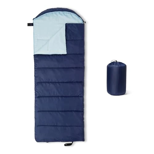 Offerta a tempo: Amazon Basics, Sacchi a Pelo per Adulti, Essenziali per il Campeggio, Adatti a Temperature Fino a 10°C, Colore Blu Navy, 213.4cm x 80.0cm - 50% da 21.09 € a 10.45 €