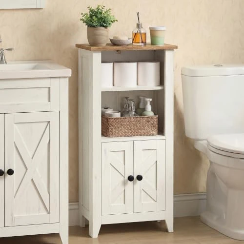 Offerta a tempo: VASAGLE Armadietto da Bagno Stile Country, Mobiletto Salvaspazio - 36% da 69.99 € a 44.99 €