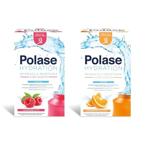 Offerta a tempo: Polase Hydration, Integratore Alimentare, Gusto Lampone, 12 sticks + Polase Hydration, Integratore Alimentare, Gusto Arancia, 12 sticks - 35% da 22.98 € a 14.99 €