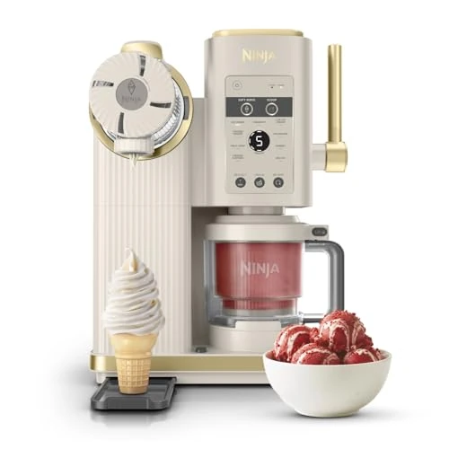 Oferta limitowana: Ninja CREAMi Scoop and Swirl Maszyna do lodów z 2 pojemnikami, 13 funkcji, przygotowuje lody, lody włoskie, gelato, koktajle mleczne i inne desery, opcja dodatków, kamienne złoto, NC701EUSTGD z 1541.50 zł na 1541.50 zł (oszczędź 0.00%)