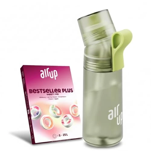 Oferta limitowana: AIR UP Twist Pro oryginalny zestaw startowy z kapsułkami w 5 smakach I butelka na wodę o pojemności 600 ml z aromatem bez cukru, nadaje się do mycia w zmywarce, nie zawiera BPA I w kolorze zielonej z 386.92 zł na 386.92 zł (oszczędź 0.0