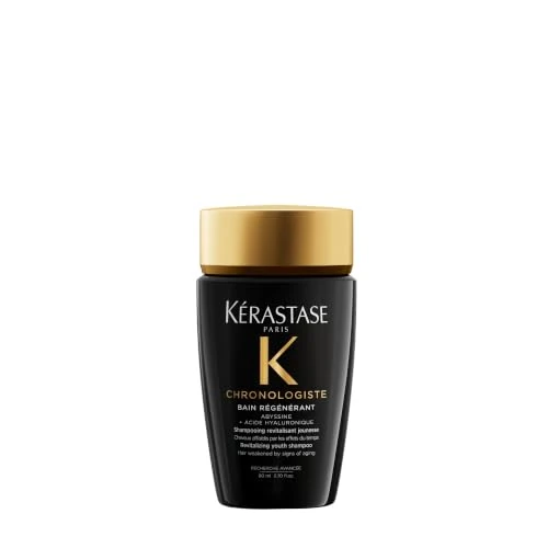 Offerta a tempo: Kérastase Chronologiste Bain Régénérant Shampoo Rivitalizzante, Capelli Più Forti e Luminosi, con Acido Ialuronico, Abyssine e Vitamina E, Per Tutti i Tipi di Capelli, Formato Viaggio, 80ml - 0.00% da 14.99 € a 14.99 €